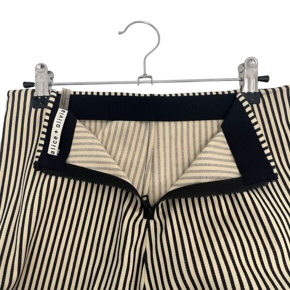 Alice + Olivia Jinny Striped High-Low Flared Pants Bell Bottom High Rise Size 0 - Picture 6 of 11